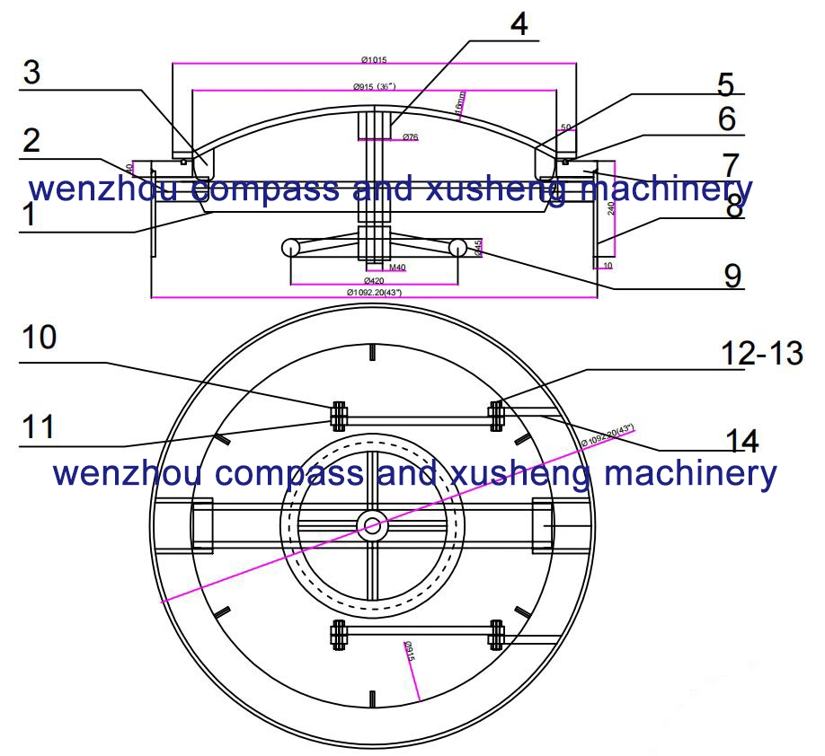 Big Size Industry Stainless Steel SS304 Tank Manhole Cover with Sand Blasting