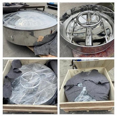 Big Size Industry Stainless Steel SS304 Tank Manhole Cover with Sand Blasting