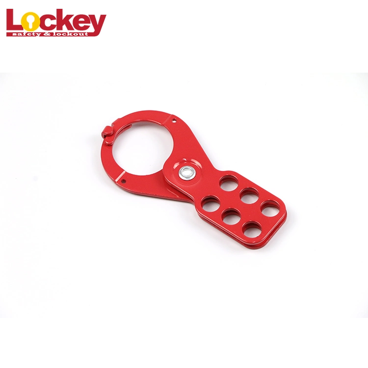 Loto Jaw Size 1&quot;-1.5&quot; Six Holes Economic Steel Lockout Hasp with Hook