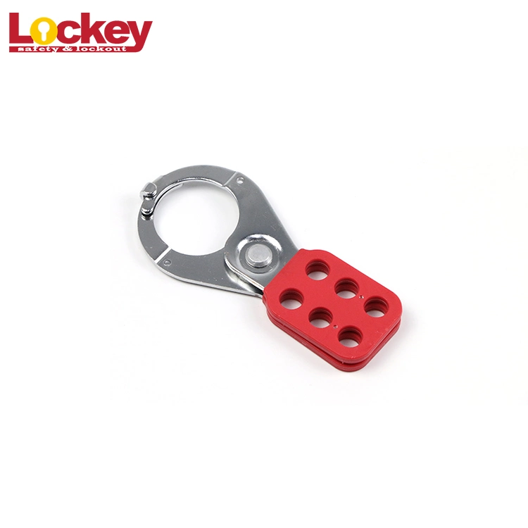 Loto Industrial Jaw Size 1&quot;-1.5&quot; Six Holes Steel Lockout Hasp with Hook