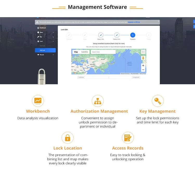 Top Security Master Key for More Padlocks Smart Padlock Management System