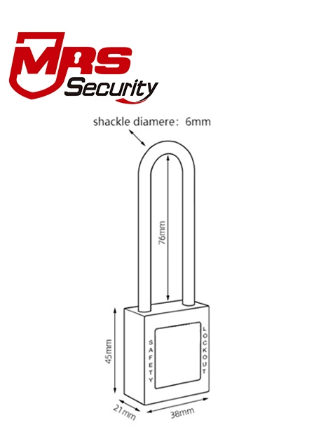 76mm Steel Shackle Industry Safety Padlock Safe Lock Durable Lockout Tagout
