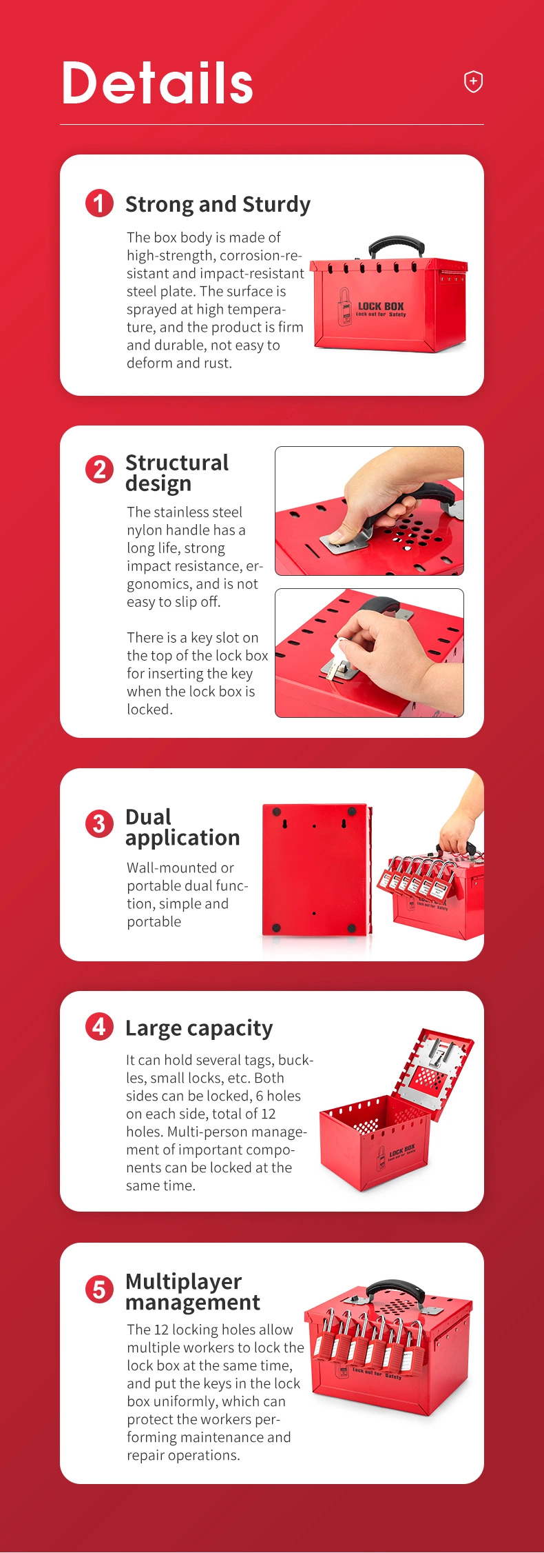 Bozzys 12 Padlocks Portable Safety Lockout Tagout Kit