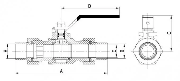 2 Gas Shut off Ball Valve Price for Gas Line Manufacturers