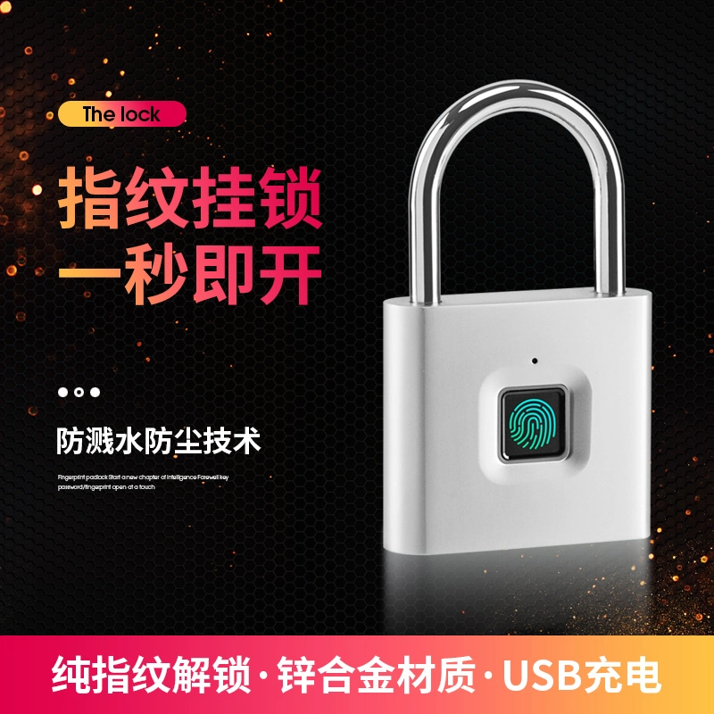 Bluetooth APP and Fingerprint Smart Padlock USB Fingerprint Safe Lock Anti Theft