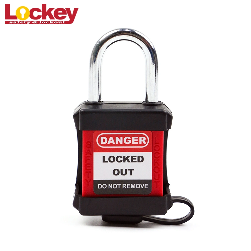 Dust-Proof Water-Proof Silica Cover Nylon Shackle Safety Lockout Padlock (P38PR1)