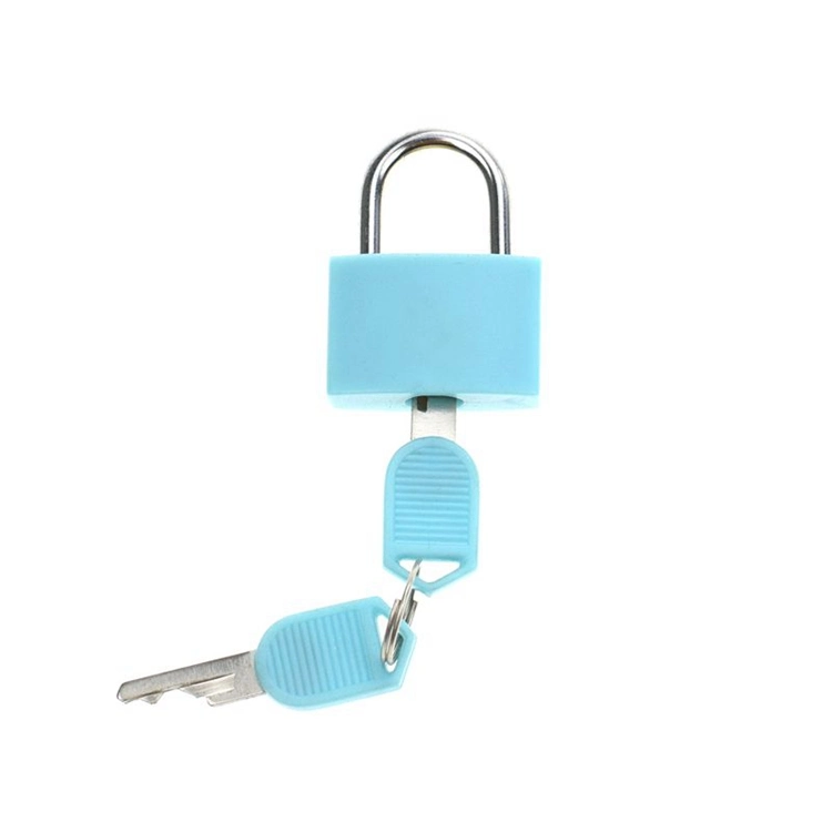 Colorful Plastic Covered Iron Padlock with Keys