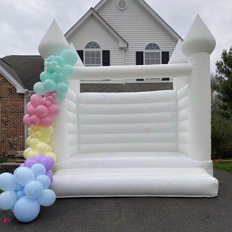 Free Air Shipping to Door! 2022 Newest 13X13FT 4X4m Outdoor Inflatable Wedding Bouncer White Bounce House Bouncy Castle Jumping Castle