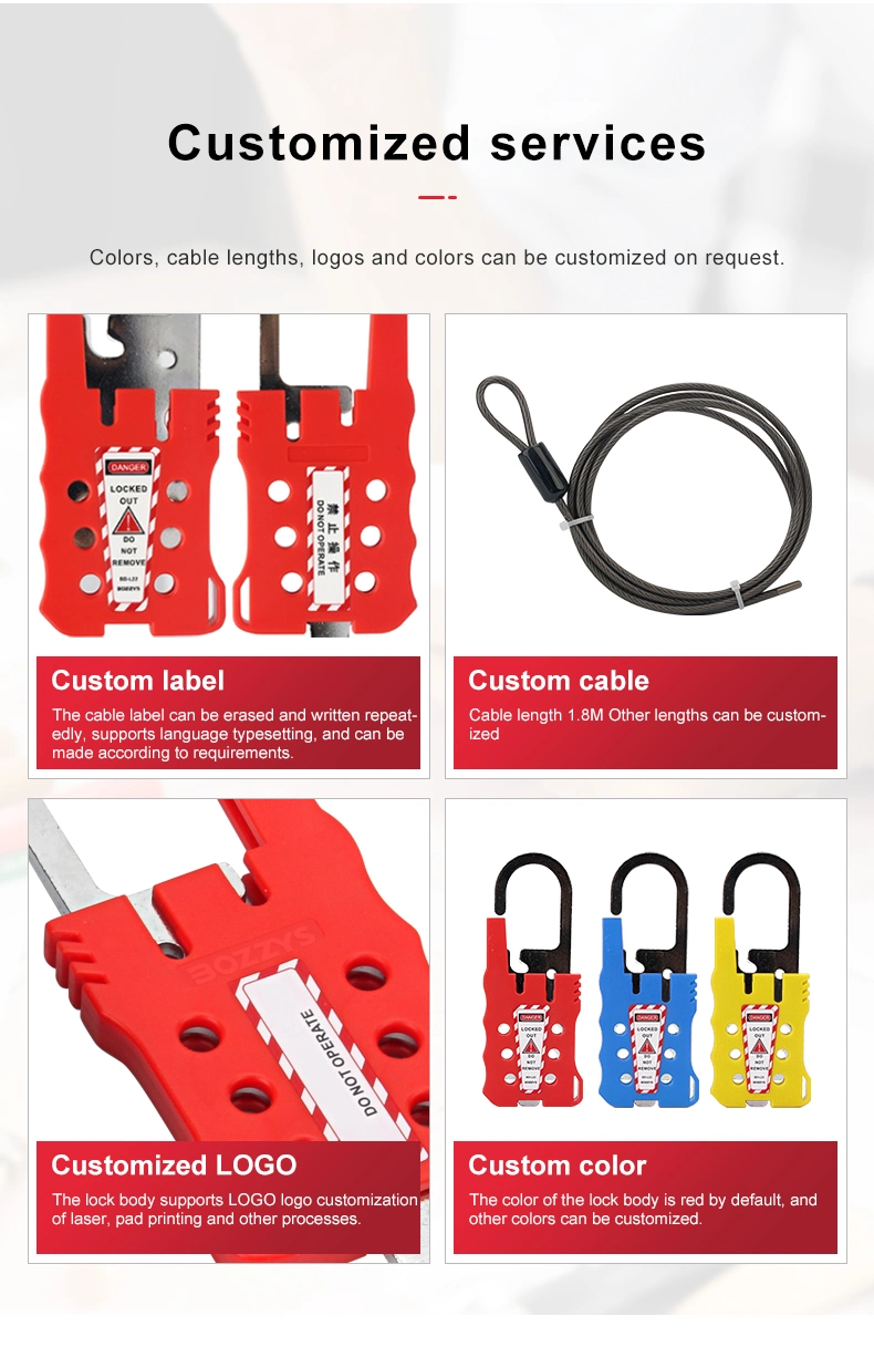 Bozzys Industrial Safety High Strength ABS PC Adjustable Cable Lockout