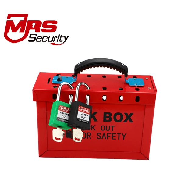 Red Steel Multi Person Management Safety Lockout Tagout Station Safe Lock Loto