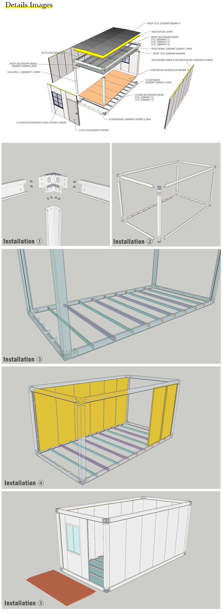 China Steel Container Restaurant Prefabricated Apartment Building Solution