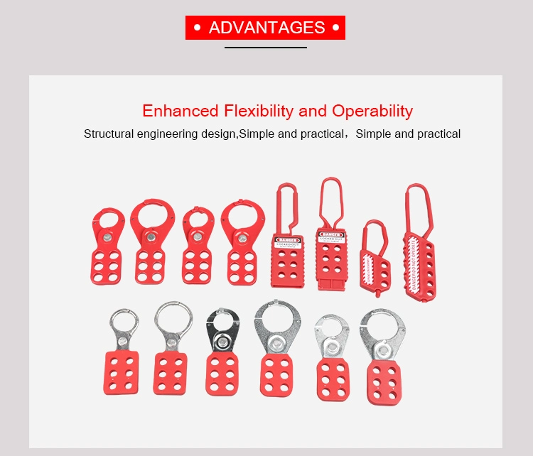 Bozzys Industrial Safety Lockout Hasp with 6 Padlocks