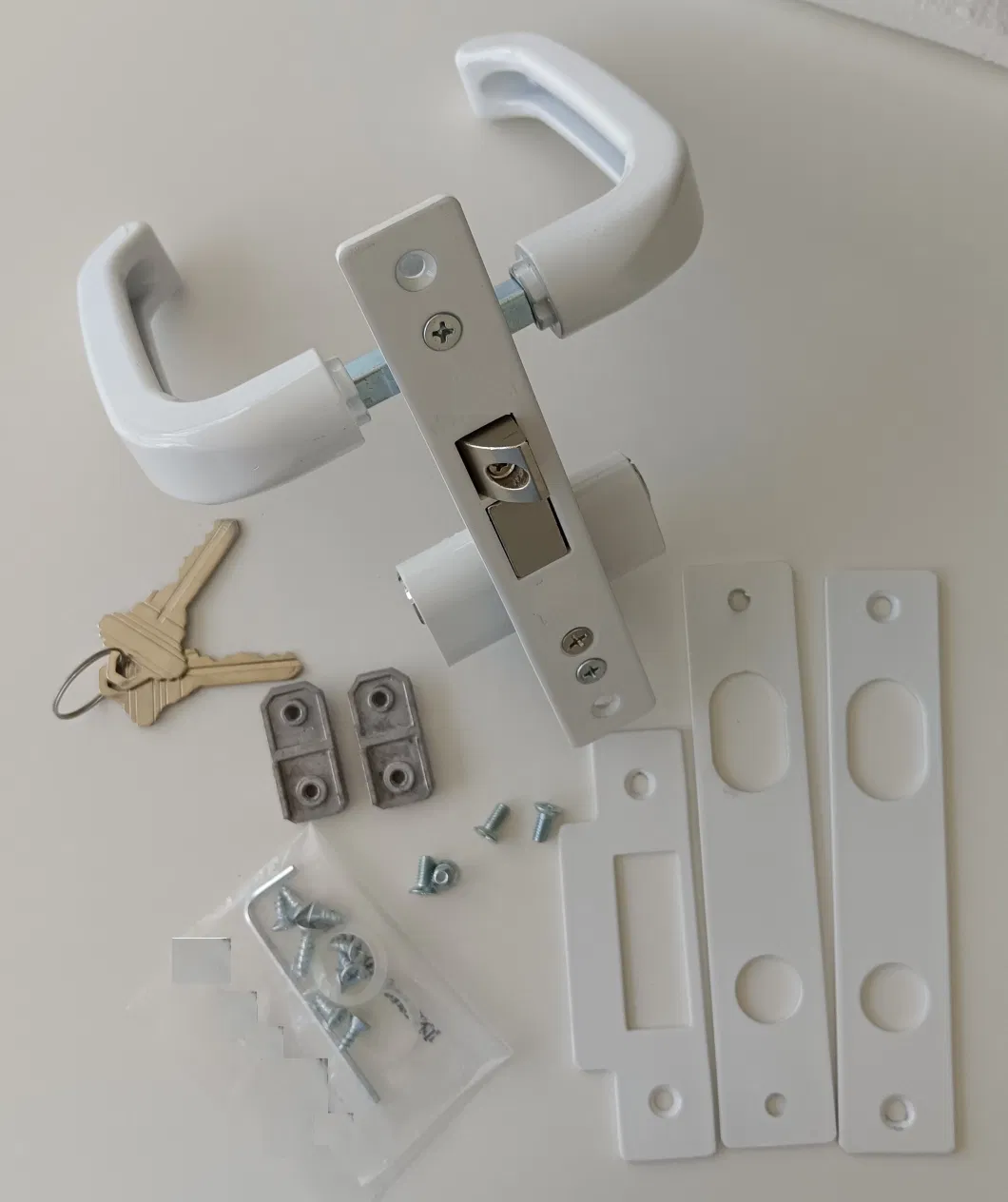 Handle Lock for Steel Plastic Doors with Zinc Alloy Lock Body