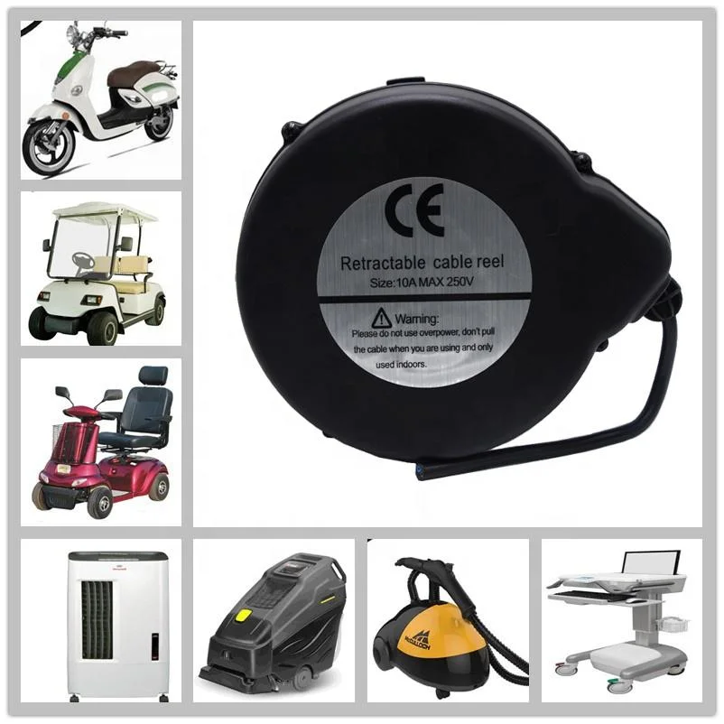Automatic Retractable Cable Rewind Spring Loaded Cable Reel