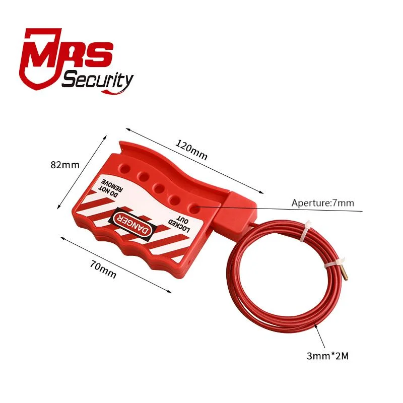 Red Durable Adjustable Steel Safety Cable Lockout Tagout Security Lock Loto Manufacturer