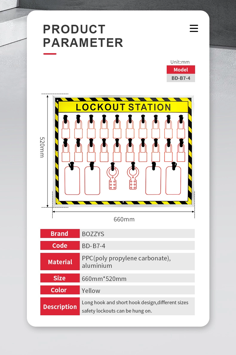 Bozzys 1220*800mm Best Prices Can Be Customized Open Fixed-Point Lockout/Tagout Shadowboard