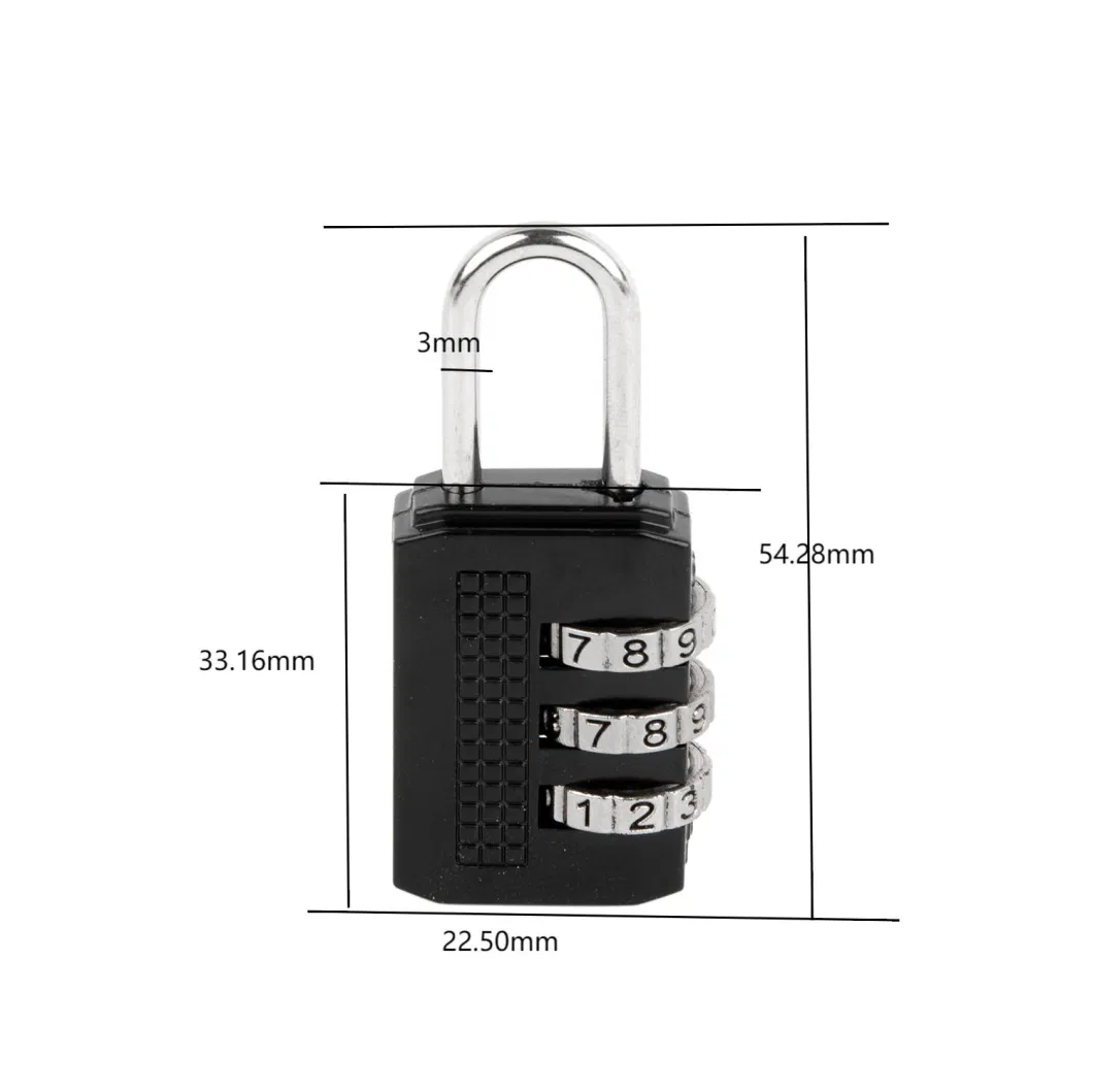 193 Showcase 3 Digit Code Password Luggage Padlock Combination Lock