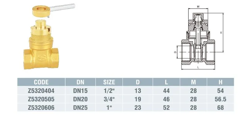 Magnetic Locking Metal Seal Brass Gate Valve