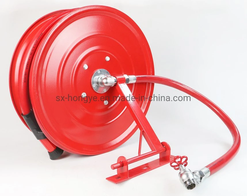 European Manual Fire Hose Reel Swing Arm Type 1&quot;X30m with 1 Inch Landing Valve