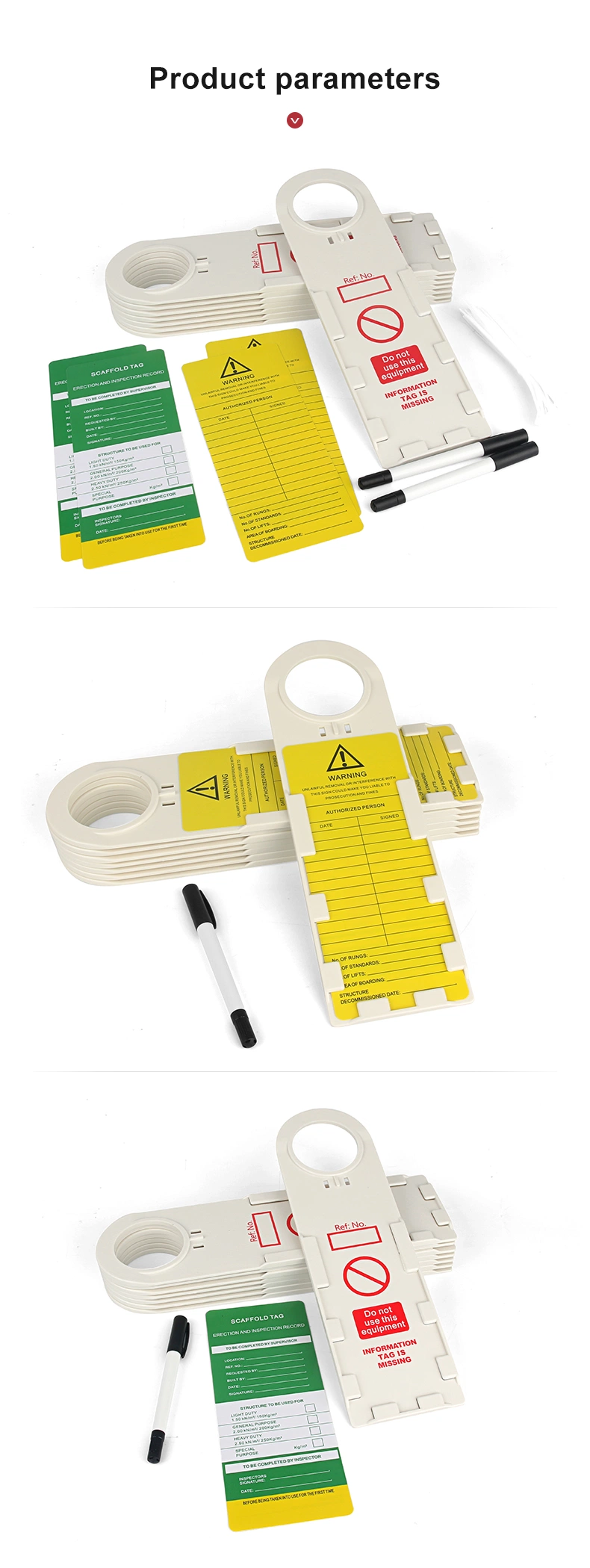 Bozzys Plastic Scaffold Lockout Tagout with Inspection Record