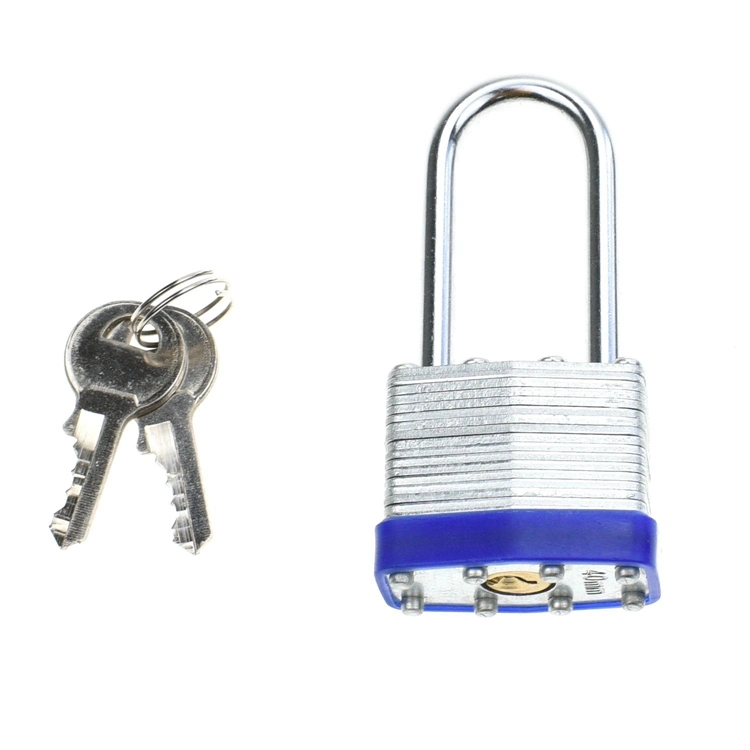 Yh9110 Plastic Covered with Master Key Shape Outdoor Combination Laminated Padlock