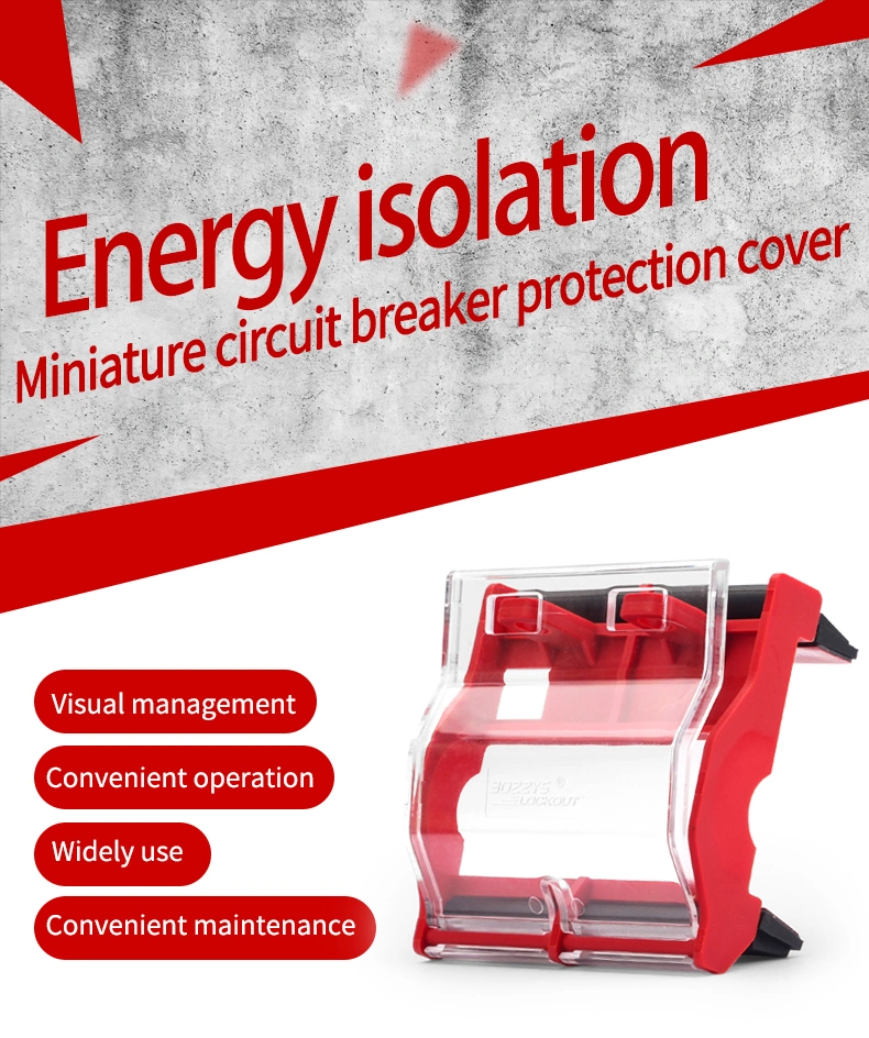 Transparent Electric Circuit Breaker Lockout Cover Fixed for Industrial 3p Miniature Breakers
