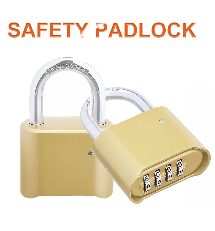 RP-025 Brass 4 Digit Combination Keyed Alike Padlock with Extra Long Shackle