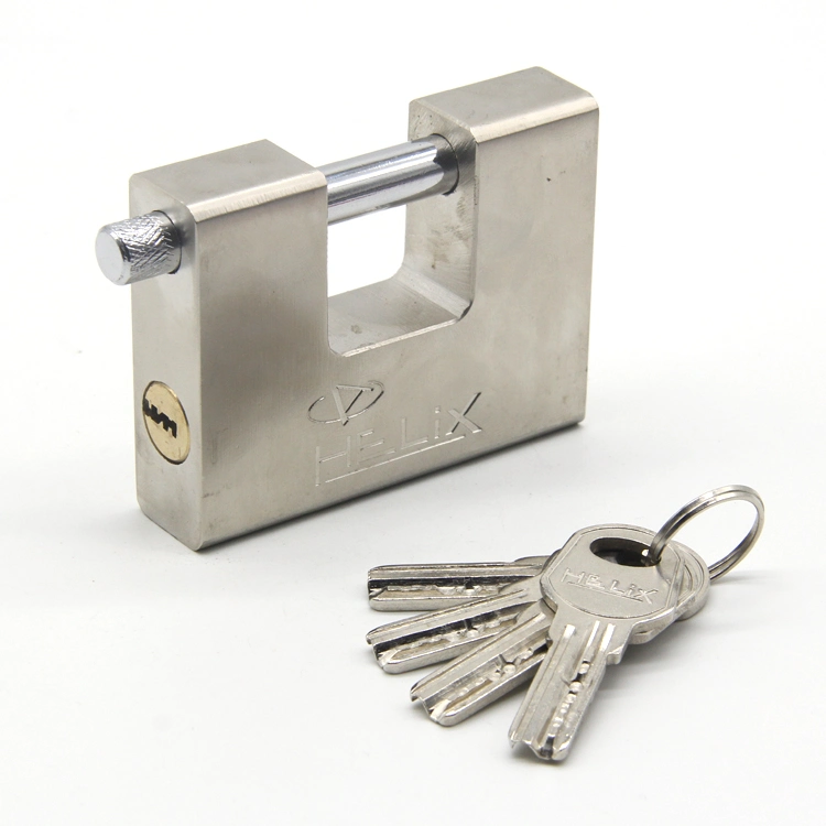 Sample Available High Safety Rectangular Waterproof Solid Steel Padlock