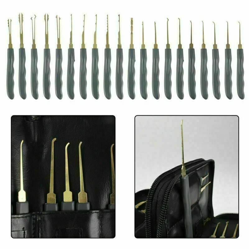 24 PCS Removing Hooks Training Practice Padlock Lock Tool Set