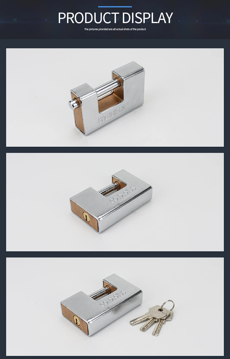 Hardened Rectangular Padlock Steel Padlocks for Industry Warehouse Gates