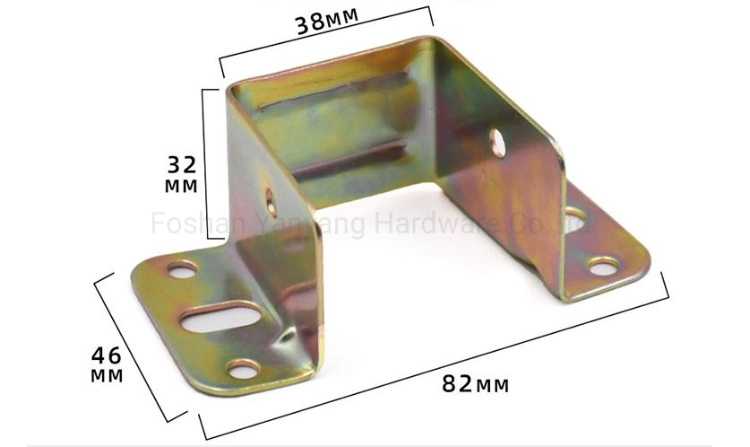 Yanyang Factory Fittings Locking Sofa Leg Bracket Color Zinc Brackets Hinges