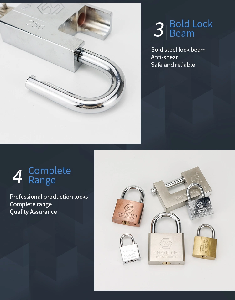 Hardened Rectangular Padlock Steel Padlocks for Industry Warehouse Gates