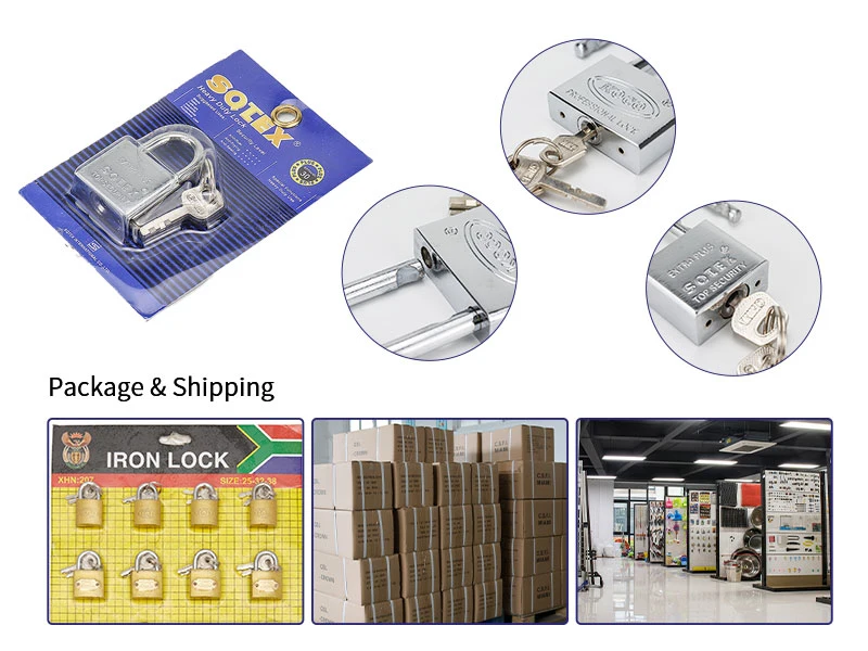 Safety Padlock Imitation Stainless Steel Anti Rust Long Beam Lock Head Anti Skid Door Balcony Combination Padlock