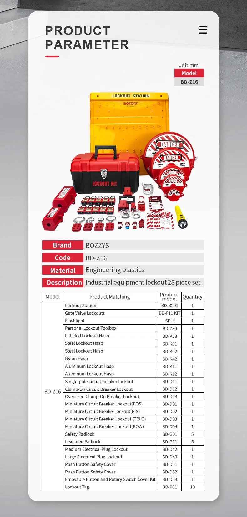 Bozzys Ultimate Lockout Kit with Tool Box for Industrial