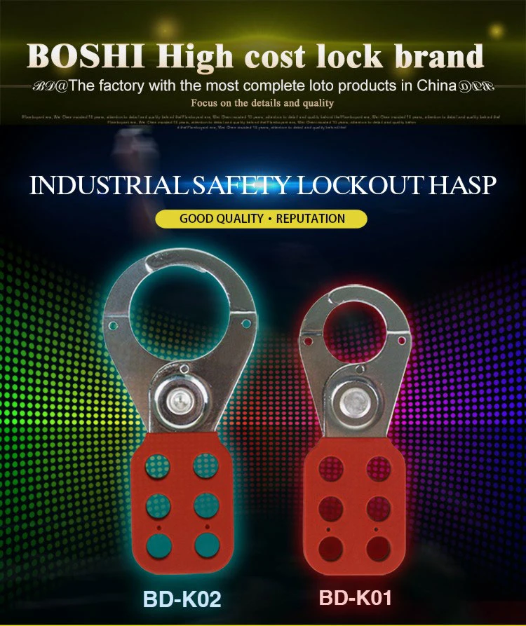 Yellow Nylon PA Coated Steel Lockout Hasp