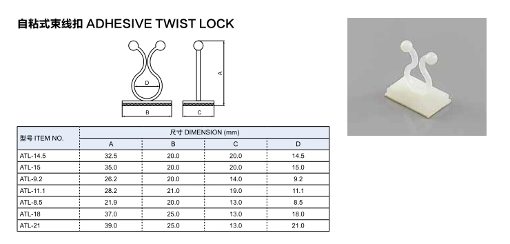 Adhesive Twist Lock