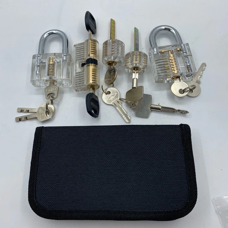 17-Piece Lock Picking Tools with Clear Practice Training Locks for Lockpicking, Extractor Tool for Beginner (YH9278)