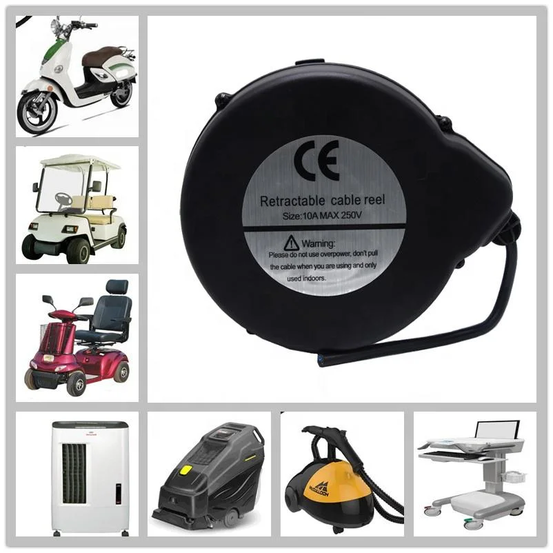 UK Plug Retractable Cord Rewinder Retractable Power Cable Reel