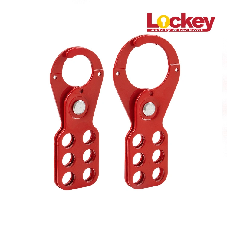 Economic Lockout Steel Hasp with 6 Padlocks Jaw Size 25mm 38mm