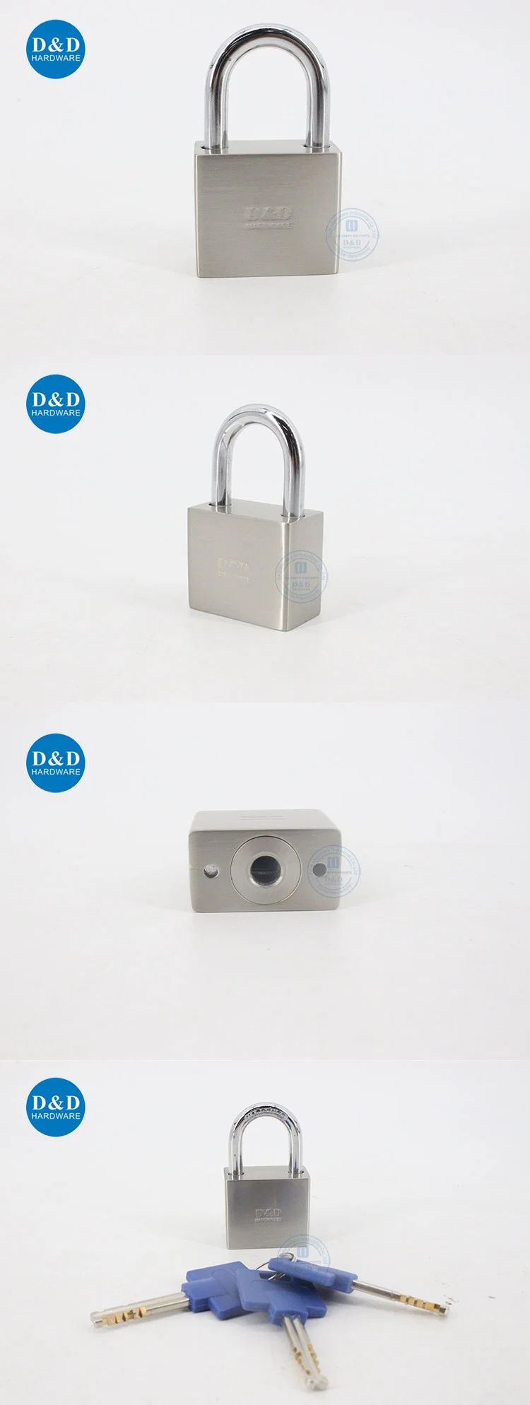 Stainless Steel High Security 35mm Padlock Door Lock with Key for Luggage