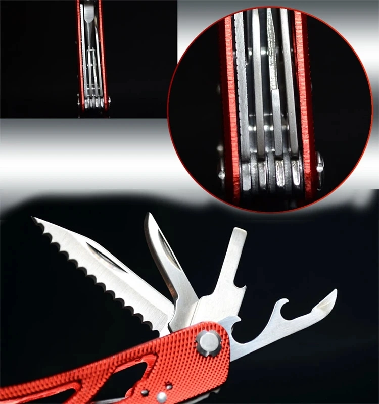 Stainless Steel 14 in 1 Safety Locking Multitool Pliers Multi Tool Multi-Fucntion Tool with Belt Clip