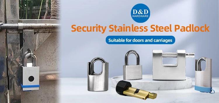 Stainless Steel High Security 35mm Padlock Door Lock with Key for Luggage