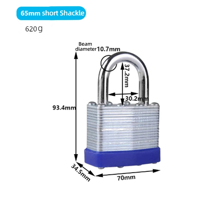 Hardened Steel 45mm 50mm 65mm Safety Outdoor Safety Laminated Keys Padlock