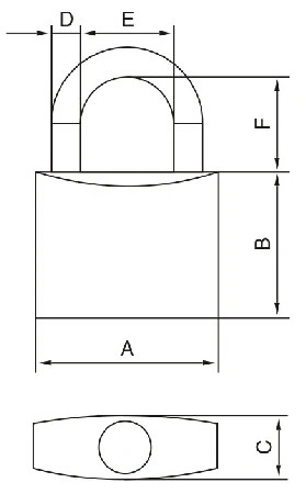 High Quality Aluminum Color Plastic Cover Padlock 40mm