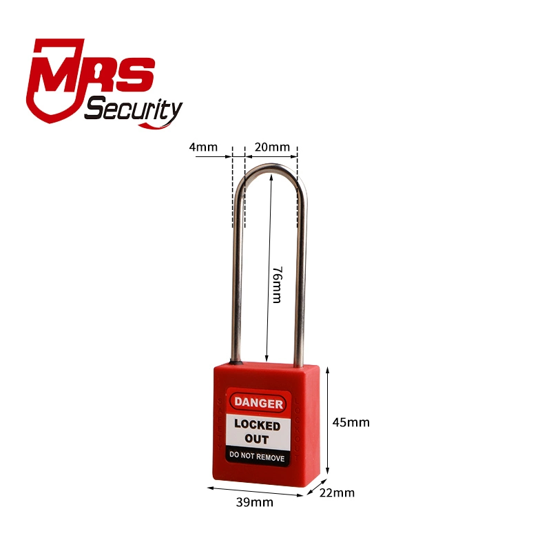 76mm Stainless Steel Industry Thin Shackle Safety Padlock Security Lockout Tagout Manufacturer