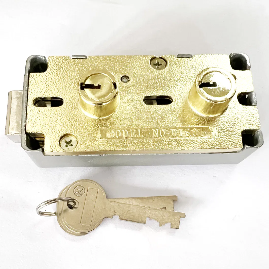 Brass Finish Changeable Safe Deposit Lock Wts01 for Bank Cabinet