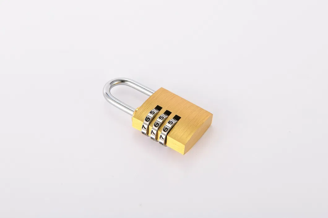 25mm Security 3 Zinc Alloy Dial Wheels Brass Combination Padlock