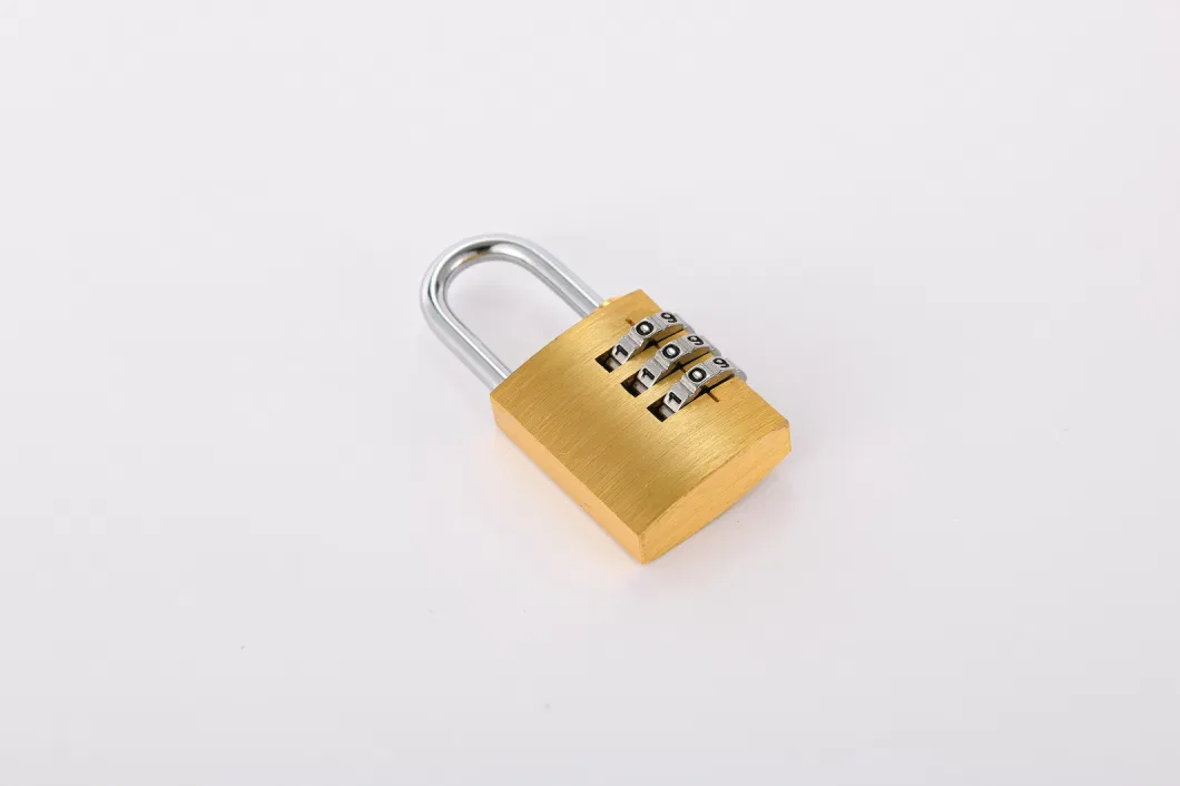 25mm Security 3 Zinc Alloy Dial Wheels Brass Combination Padlock