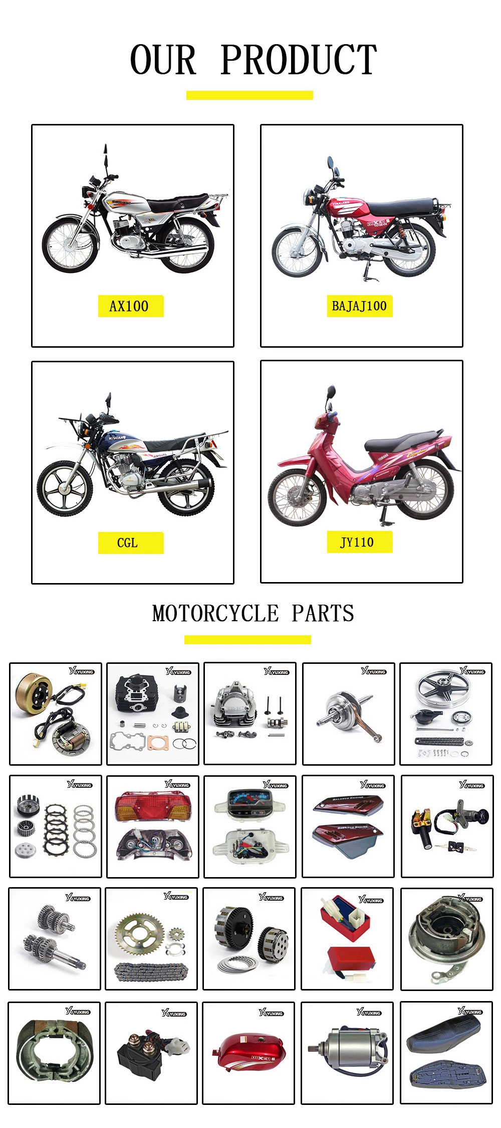Bajaj100 Motorcycle/Motorbike Spare Parts Sprocket Kit+Chain