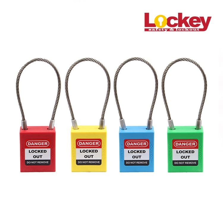 150mm Length Wire Cable Shackle Keyed Alike Safety Padlock